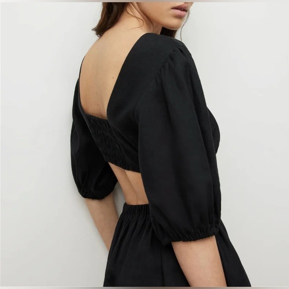 All Saints ~ Linen Colette Soleil Dress in Black - Picture 7 of 12